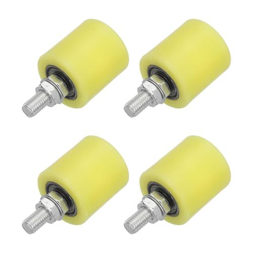 4 pezzi di rulli guida per porte scorrevoli, rulli in nylon per supporto della porta, guida universale per porte scorrevoli con cuscinetto a sfera sigillato per porte scorrevoli, 50x50mm