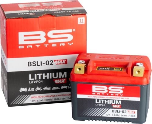 Batterie Lithium BSLI-02 Max BS Battery pour moto et scooter performant