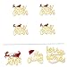 SHOWERORO 4pcs Christmas Cake Toppers Crafted Acrylic Party Props Sleigh and Hat Designs for Festive Cake Decorations and Holiday Celebrations