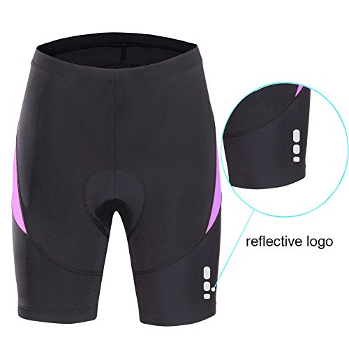Beroy Bike Shorts With 3D Gel Padded,Womens Gel Cycling Shorts(S,Purple) #TOP2