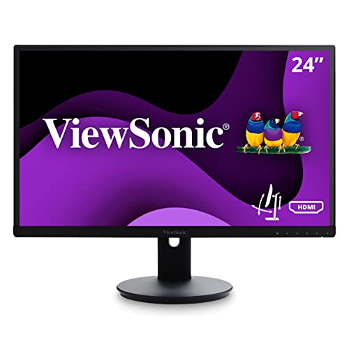 ViewSonic VG2453 24 IPS 1080p Ergonomic Frameless Monitor HDMI, DisplayPort