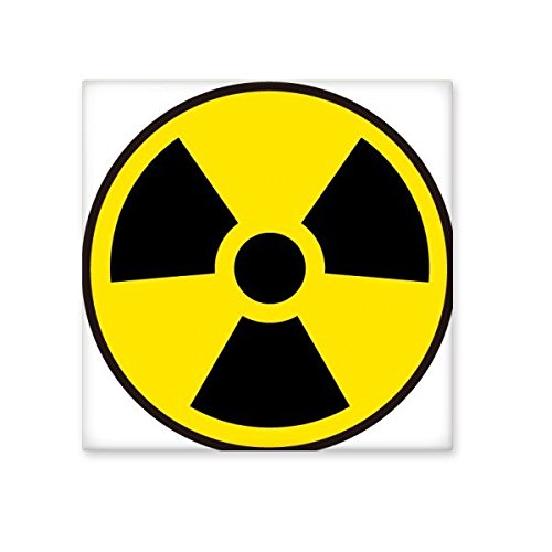 Carreaux céramique jaune motif rayonnements nocifs finition bisque solide