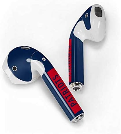Skinit Decal Audio Skin Compatible with Apple AirPods 2 - Officially Licensed NFL New England Patriots Blue Performance Series Design