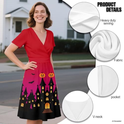 Image of Women's Summer Dresses Short Sleeve Formal Dresses with Pockets | Lightweight Quick‑Dry Soft Comfortable 2026 Fashion Dresses Loose Plus‑Size High‑Waisted