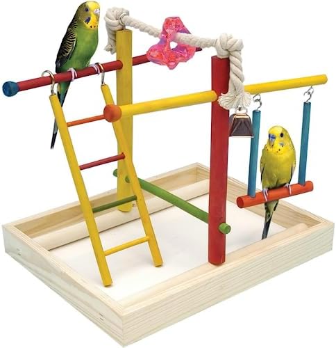 Bird Toy for Green Cheek Conure: 5 Surprising Picks You Need to See 5 Penn-Plax Bird Life Wooden Playpen – Perfect for Parakeets, Lovebirds, Parrotlets, Cockatiels, and Green Cheek Conures – Medium