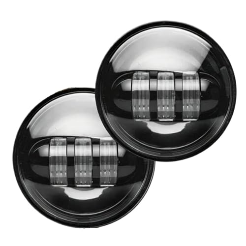 Faros antiniebla LED 4.5" negros de alta resistencia para Softail Springer y Touring