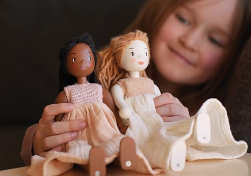 Muñeca de Madera Grande Ferne y Lola Artesanal miniatura 6