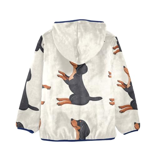 Yoga Dogs Girls Fleece Jacket Girls Fall Jacket Girls Zip Up Hoodie Girls Sherpa Jacket 2-10T2