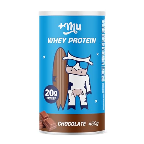 Whey Concentrado, Mais Mu, Sabor Chocolate, 20g de prote&iacute;na - 450g