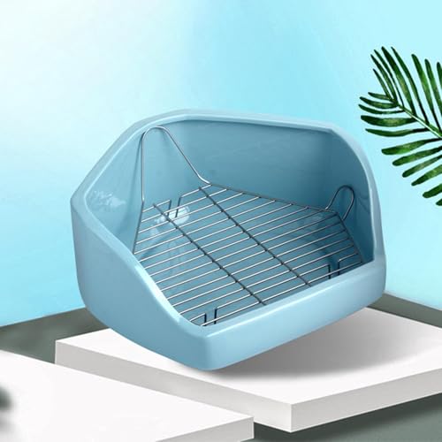Inodoro esquinero para conejos arenero triangular cage pan bunny gatos 4