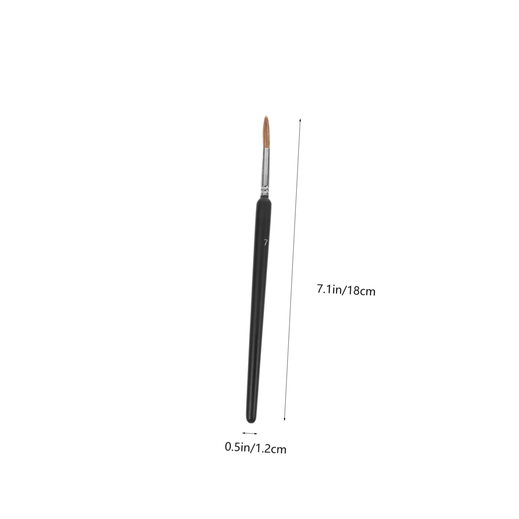 OSALADI 3 Series Pincel De Acuarela con Punta De Gancho para Detalles En Acuarela De Plástico Color Negro 6 Piezas x 3