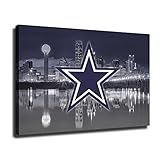 SANTA RONA Dallas City Football Poster Sports Canvas Prints Wall Art Print Decoration Living Room Artwork Poster Bedroom Large Wall Art Picture (Unframed Canvas,16x24inch)