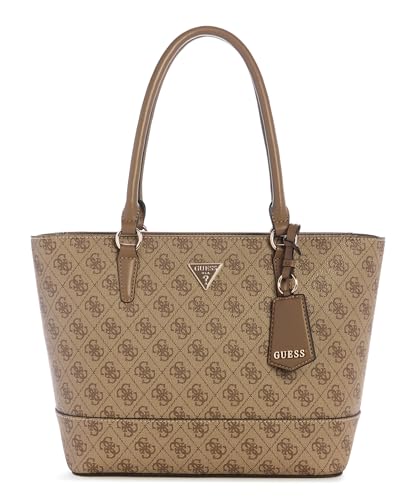 GUESS Bolsa Sarai com zíper superior, logotipo latte, Logotipo latte, One Size