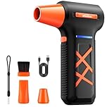 WHATOOK Electric Compressed Air Duster: 250000 RPM Super Power Cordless Mini Blower Cleaner Rechargable with 270 Min Long Use, 3 Gear Adjustable Dust for Computer, Keyboard,Outdoor, Car Cleaning