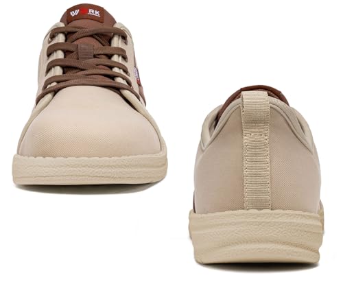 Image of LARNMERN Slip On Steel Toe Shoes Women Work Walking Sneakers Skate Hands Free Safety Tennis Shoes