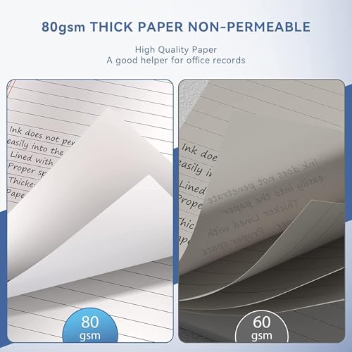 5" x 8" Note Pads 12 Pack of Legal Pads 30 Sheets Notepad College Ruled Small Writing Pads Perforated Pages Paper Pads 80GSM Heavyweight Paper Note Pads for Home, Office, or School - Image 5