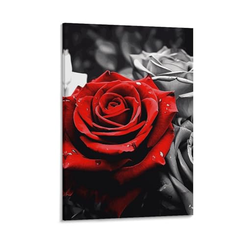 Toile murale moderne en roses de qualité artistique supérieure