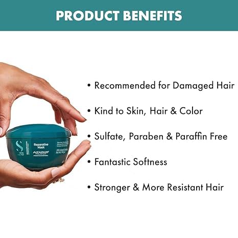 Miniatura 2 de Máscara reparadora de reconstrucción para cabello dañado - Seguro para cabello teñido - Reparación del cabello dañado - Sin parabenos y parafina -