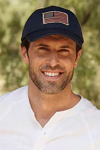 Izus American Flag,Distressed Baseball Hat – 100% Distressed Cotton Dad Hat Embroiderred For Adult (Navy) #TOP1