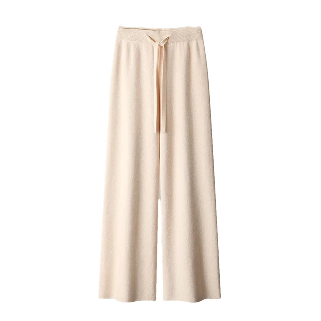 Women Cashmere Pants Autumn and Winter Knitted Wide Leg Pants Loose Cashmere Women Pants