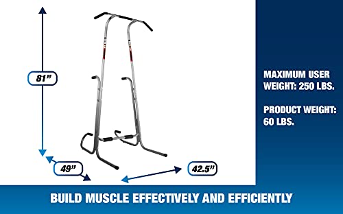 Stamina Power Tower Dip Bar - Pull Up Bar Station With Smart Workout App - Dip Bars For Home Workout - Up To 250 Lbs Weight Capacity #TOP2