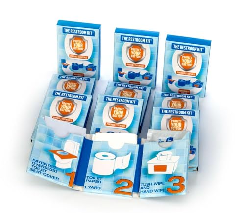 Image of The Restroom Kit, 12 Pack Portable Disposable Toilet Seat Cover for Travel