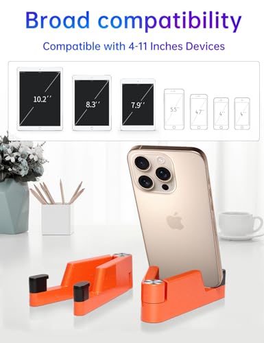 Phone Stand for Desk, Foldable Portable iPhone Stand, Cell Phone Stand Aluminum Phone Holder Cradle Dock for Desk/Travel, Desktop Phone Holder Compatible with iPhone 17 Pro Max 16 15 14 Galaxy S24 S23 - image 3