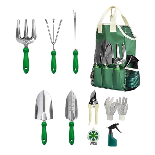 Opdestn Ensemble d'Outils de Jardinage - Équipement de Taille,Kit de Jardinage 11 Pièces - pour Femmes Débutants Jardiniers Amateurs Espaces Verts