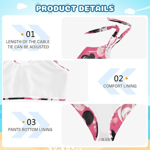 KLL Lollipop Girl Girls' 2 Piece Bikini Sets Quick-Dry Beach Swimwear Swimsuit4