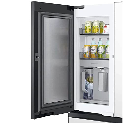 Image of Samsung 29 Cu. Ft. Bespoke 4-Door French Door Refrigerator with Beverage Center, White Glass, RF29BB860012AA