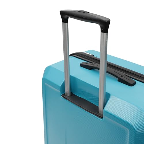Image of YAYAVAR Batman Trolley Suitcase - 85L, Cabin Luggage with 8 Spinner Wheel, Hard Shell Polycarbonate Suitcase, Number Lock, Water Resistant, Luggage Bag for Travel (Teal & Black, 67cm, Medium)