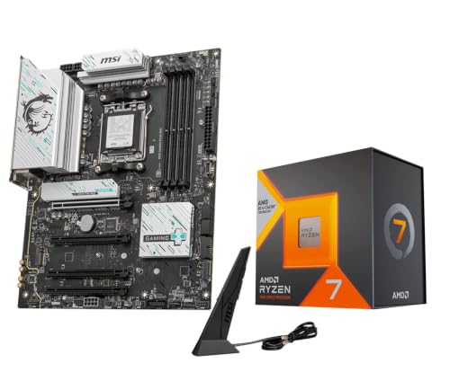 Image of MICRO CENTER AMD 7800X3D CPU Processor with MSI B850 Gaming PL Motherboard | CPU Motherboard Combo, AMD Ryzen 7 7800X3D CPU Processor, AM5, DDR5, PCIe 5.0, WiFi Support, Ready for AI PC
