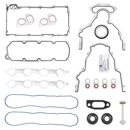 Image of LS Gasket Set with Gen 4 Ⅳ Valley Cover Gasket, Compatible with LS1 LS6 LQ4 LQ9 LS9 4.8L 5.3L 5.7L 6.0L 6.2L Engine, Replace# 12612350 12558178