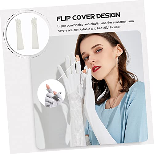KITANDOVE 1 Par De Mangas De Seda Gelada Capas De Manga Para Braços Femininos Mangas De Braço UV Par
