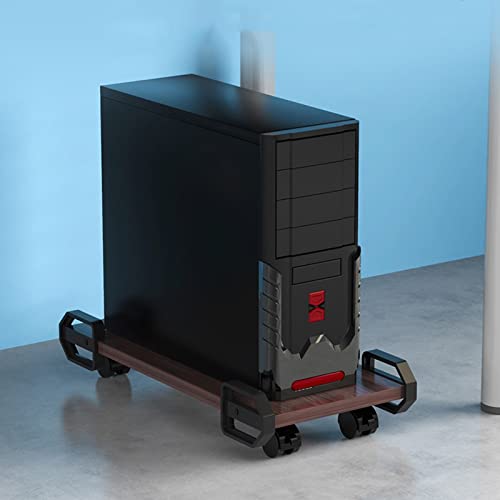 Soporte para CPU con ruedas para computadora, carrito móvil para torre de PC, soporte rodante para computadora miniatura 4