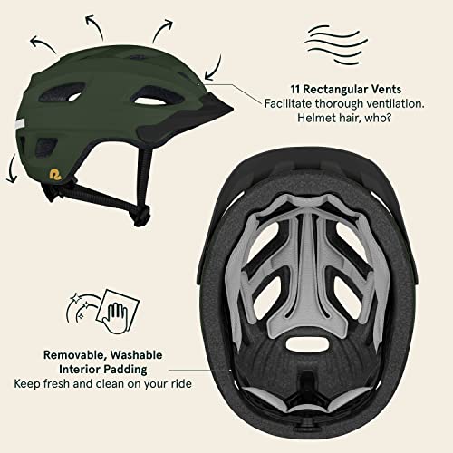 Image of Retrospec Lennon Adult Bike Helmet with LED Safety Light Adjustable Dial & Removable Visor - Adjustable Bicycle Cycling Helmet for Men & Women