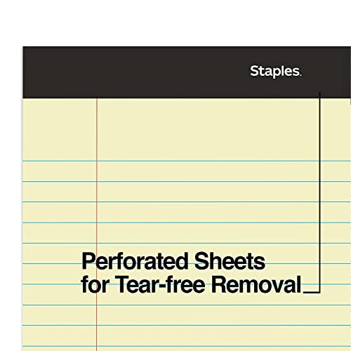 Bloc-notes perforés de format légal jaune canari lignes larges - 5