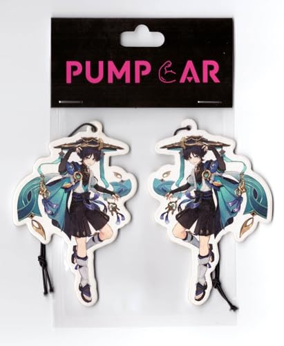 Image of PumpCar 2 pieces Wanderer /Scaramouche double-sided hanging Japanese anime cherry-scented Genshin Impact car air freshener Cool anime hanging for rearview mirror Car Interior Accessories Gifts