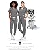 TINYLEMON Scrub Pants for Women Jogger Fit – 8 Pocket Tech Fabric Medical Work Pants, Slim Fit, Stretchy & Easy Care, Gray XS