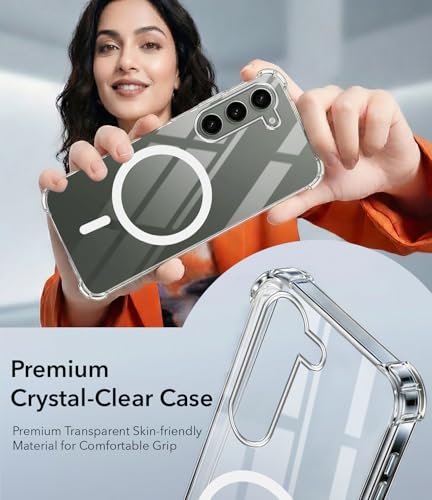 Image of Jkobi Shockproof Crystal-Clear Back Cover for Samsung Galaxy S23 5G (Magsafe Wireless Support | Drop & Camera Protection | Hard Polycarbonate)