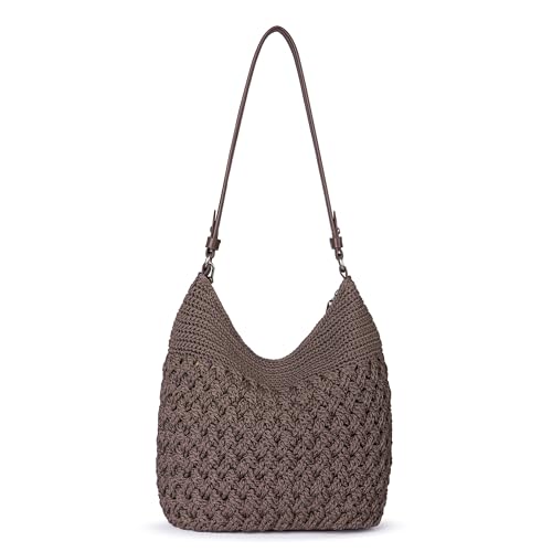 Image of The Sak Sequoia Hobo Bag - Hand Crochet Large Women's Purse for Everyday & Travel - Durable Handbag & Tote With Zipper Pocket