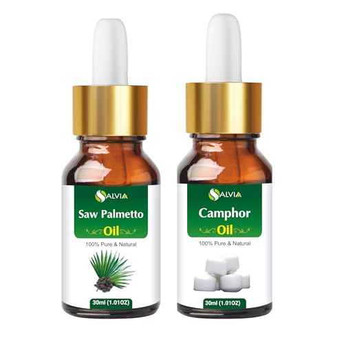 Salvia Essential Oil Bundle - Saw Palmetto Oil - 30ml & Camphor Oil - 30ml