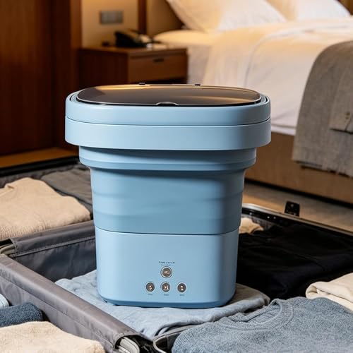 Machine à laver pliable 6L avec panier d'égouttage pour sous-vêtements - 3