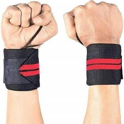 AJ KAPDE WALA Wrist Support, Wristband for Men Gym & Women with Thumb Loop Straps Accessories for Men Hand Grip & Wrist Support Sports Straps for Gym, Weightlifting Red (1Pair)-image-22
