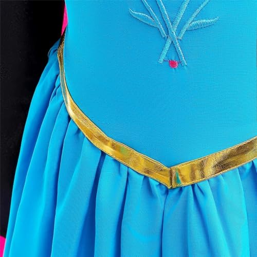 Disfraz completo de Princesa de Hielo para niñas con capa miniatura 4