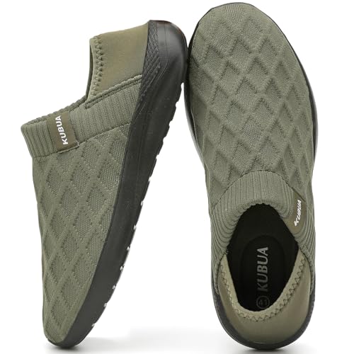 KUBUA Mens Womens Slippers Indoor Lightweight House Shoes Outdoor Breathable Slip on Loafers2