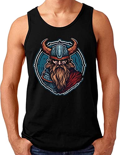 Débardeur viking homme OM3 Noir du S au 4XL style runes Odin mythologie nordique