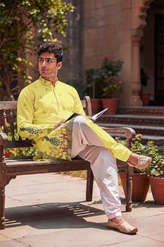 Image of Trustous Men's Pure Cotton Kurta Dhoti Set | Traditional Ethnic Wear for Festive, Wedding & Puja Occasion