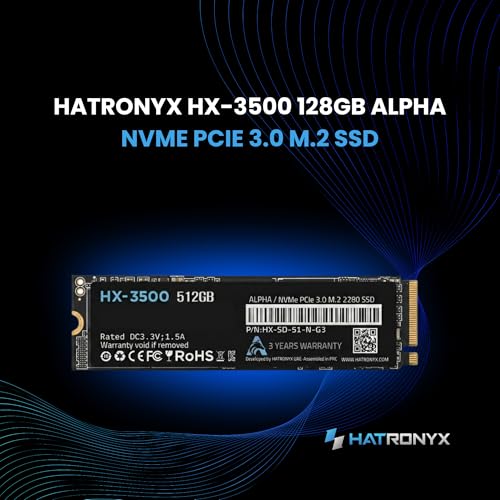 Image of Alpha HX-3500 512GB NVMe M.2 SSD 2280 | PCIe Gen 3x4 Internal SSD with Micron 3D TLC NAND | Up to 3400MB /s Read & 2600MB /s Write | High Speed SSD for Gaming | 3+3 Years Extended Warranty