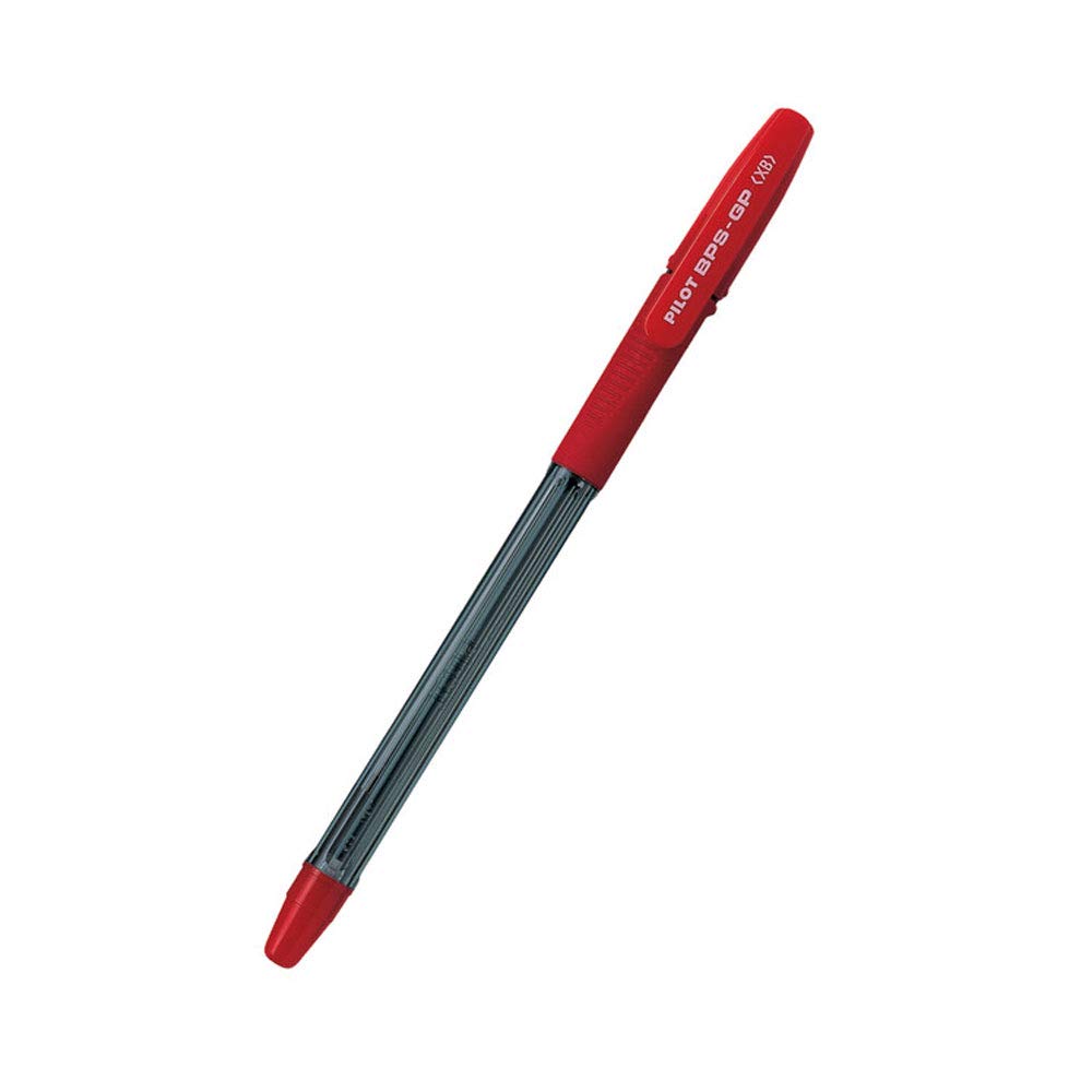 Stylo à bille Pilot BPS-GP rouge à pointe extra-large et grip confort - 2